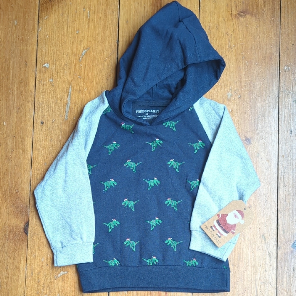 NEW T-Rex Christmas Hoodie Sweatshirt 4T